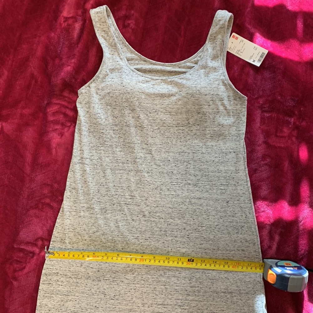 NWT Uniqlo grey cotton blend tank sundress - Picture 6 of 8
